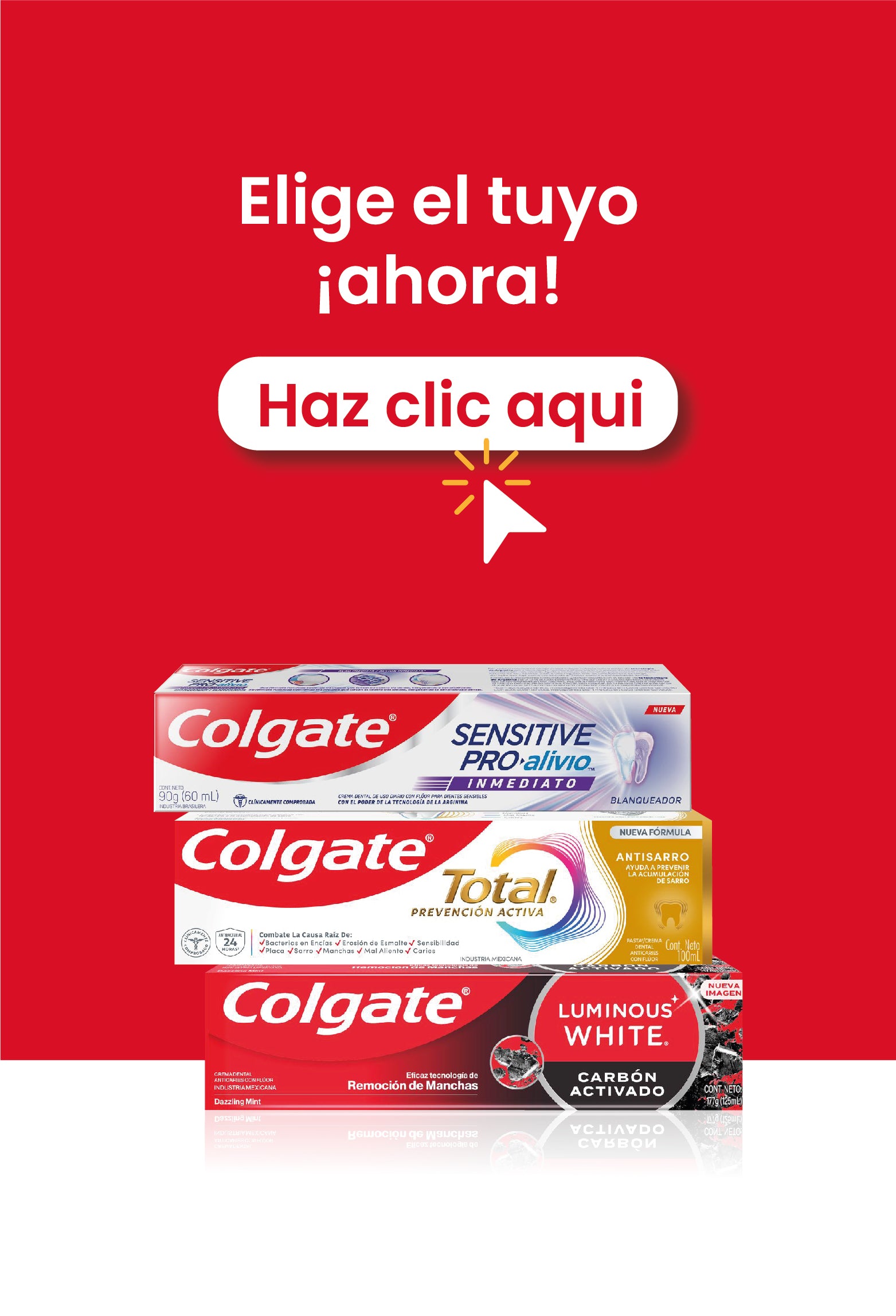 Elige tu pasta dental ideal Colgate