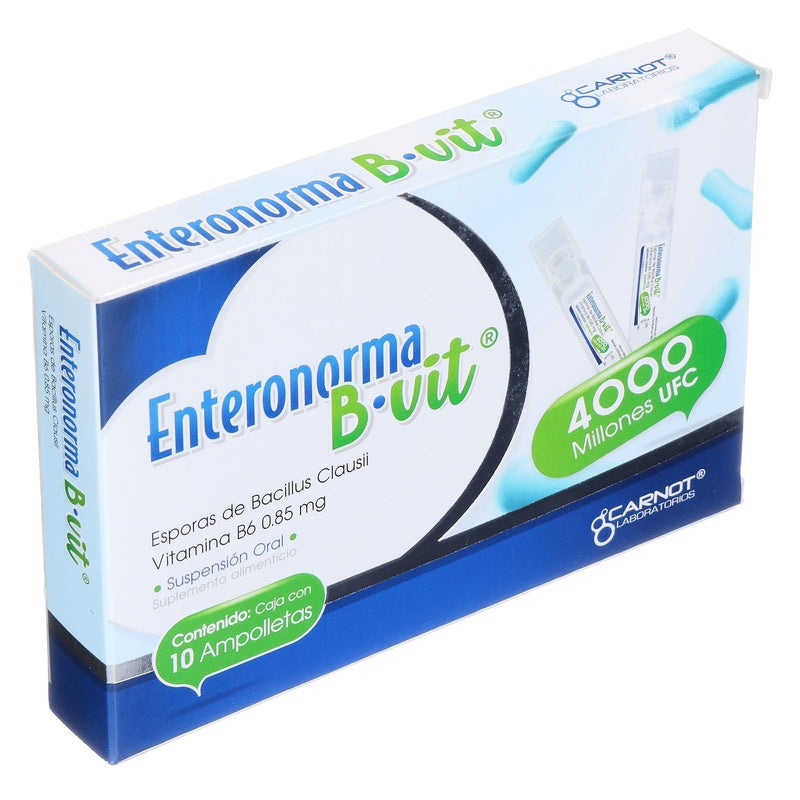 Enteronorma B.Vit Suspension Con 10 Ampolletas Orales Suplemento Alimenticio 7501124185831