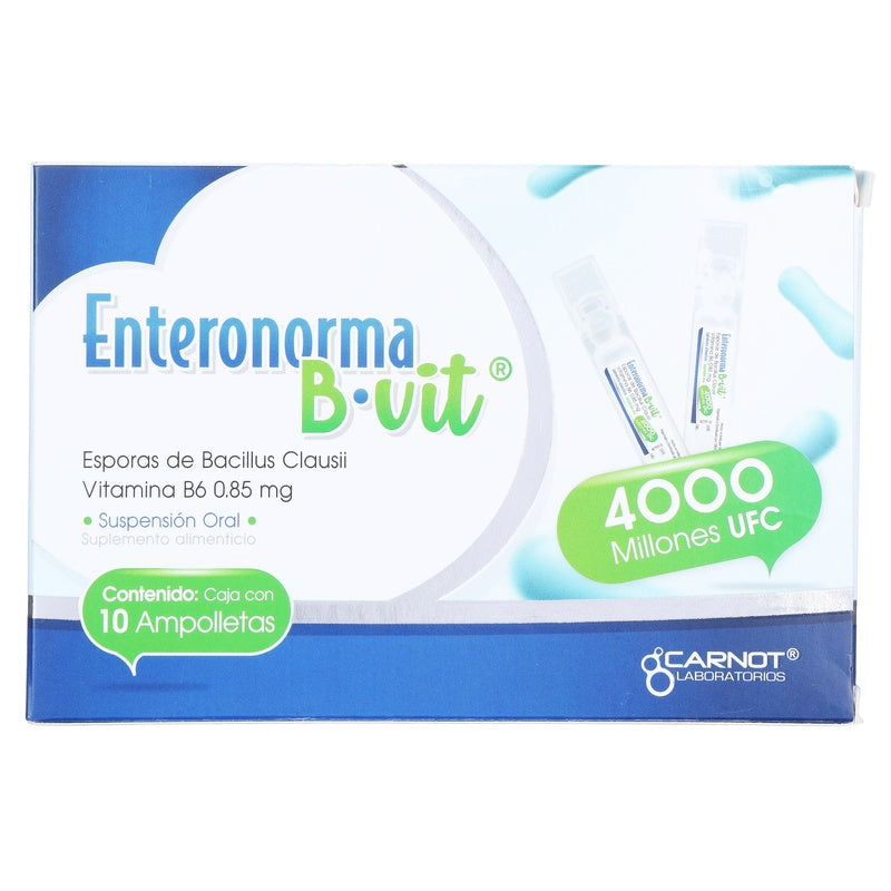 Enteronorma B.Vit Suspension Con 10 Ampolletas Orales Suplemento Alimenticio 7501124185831 perfil 2