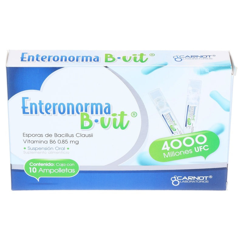 Enteronorma B.Vit Suspension Con 10 Ampolletas Orales Suplemento Alimenticio 7501124185831 perfil 4