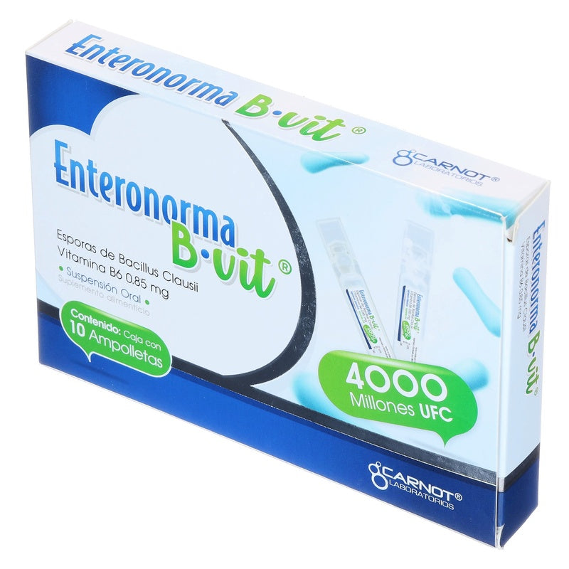 Enteronorma B.Vit Suspension Con 10 Ampolletas Orales Suplemento Alimenticio 7501124185831 perfil 8