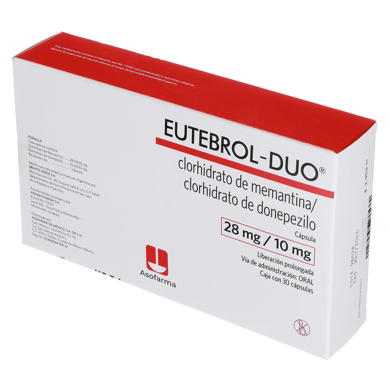 Eutebrol-Duo28/10 Mg Con 30 Capsulas Liberacion Prolongada 7730979099356 