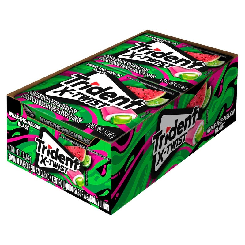 Exhibidor Trident X Twist Sandia-Limon 18 Con 8 Piezas 7622210530462  perfil 2
