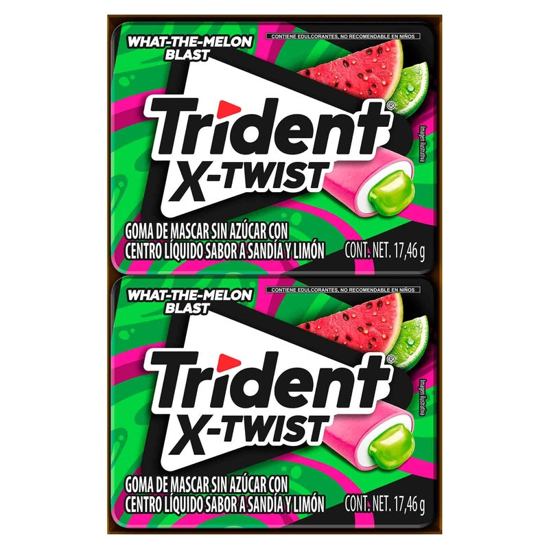 Exhibidor Trident X Twist Sandia-Limon 18 Con 8 Piezas 7622210530462  perfil 3