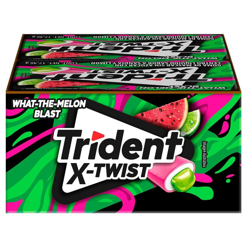 Exhibidor Trident X Twist Sandia-Limon 18 Con 8 Piezas 7622210530462  perfil 6