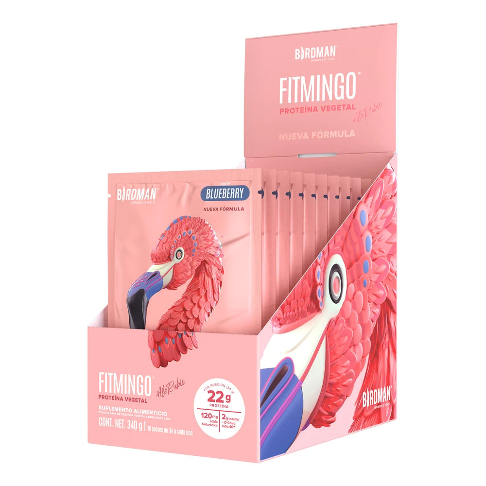 Pack Fitmingo Performance Blueberry Con 10 Sobres 340 G Birdman