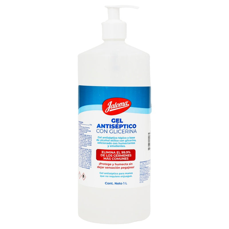 Gel Antibacterial Antiseptico Con Glicerina Jaloma 1 Litro 759684155185  perfil 2