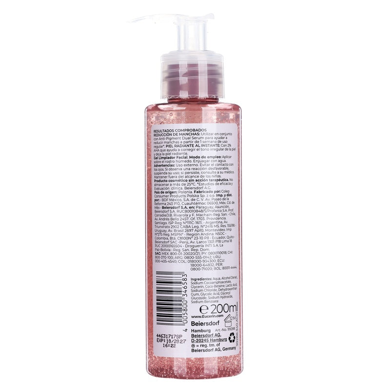 Gel Eucerin Anti-Pigment Limpiador Anti-Manchas 200 Ml 4005800346583 perfil 10