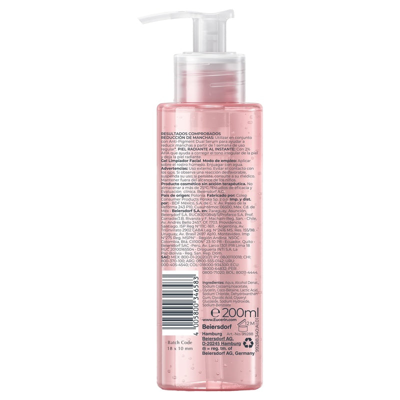 Gel Eucerin Anti-Pigment Limpiador Anti-Manchas 200 Ml 4005800346583 perfil 11