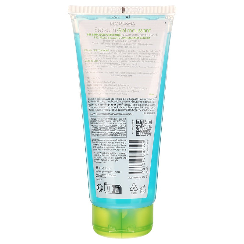 Gel Limpiador Sebium Moussa Piel Mixta 200 Ml 3401353806399  perfil 22