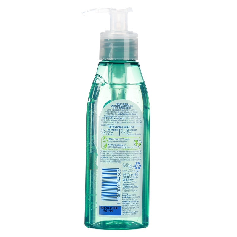 Gel Nivea Skin Clear Limpiador Anti-Imperfecciones 150 Ml 4006000084305  perfil 10