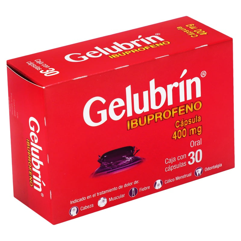Gelubrin (Ibuprofeno) 400 Mg Con 30 Capsulas 7503027446088 