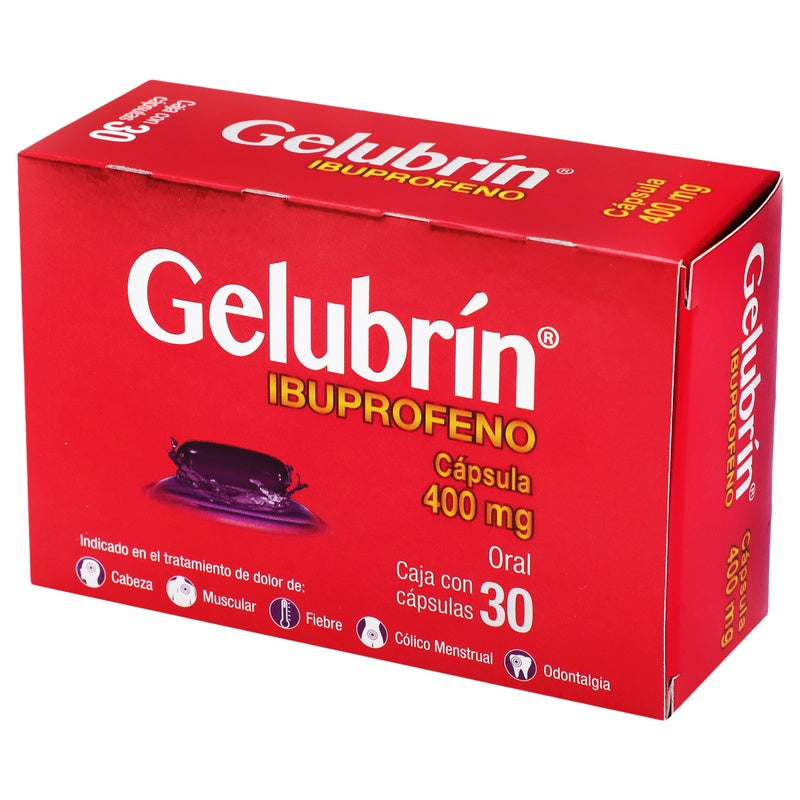 Gelubrin (Ibuprofeno) 400 Mg Con 30 Capsulas 7503027446088  perfil 3