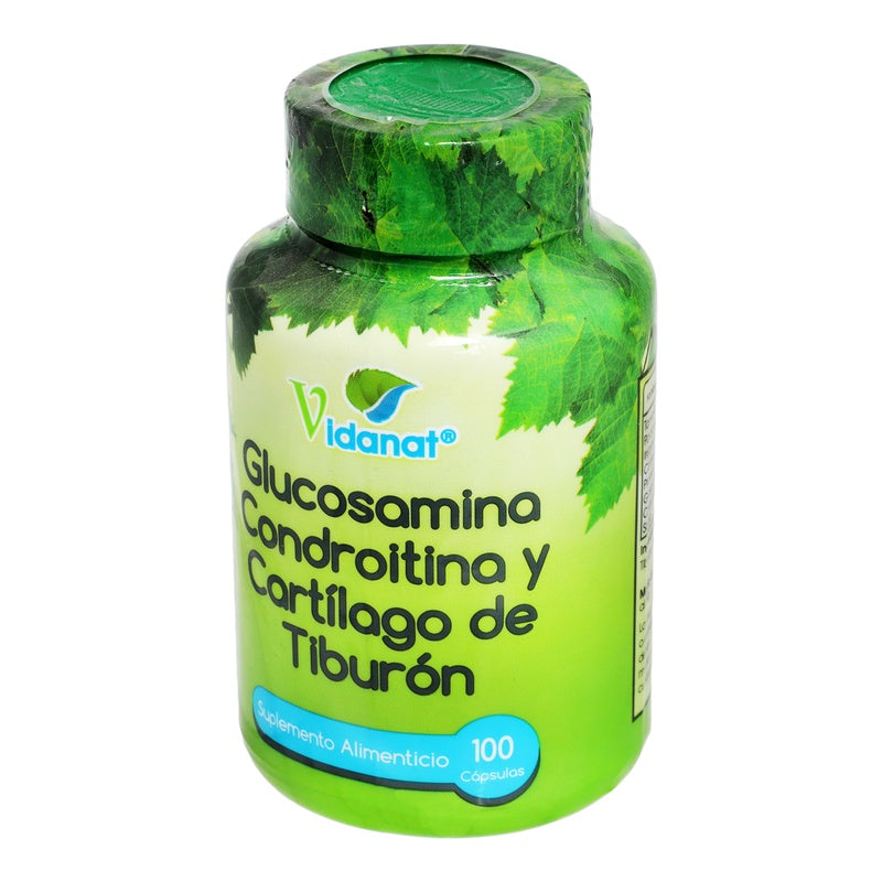 Glucosamina Condroitina Y Cartilago De Tiburon Suplememnto Alimenticio 100 Caps 7501060825402 