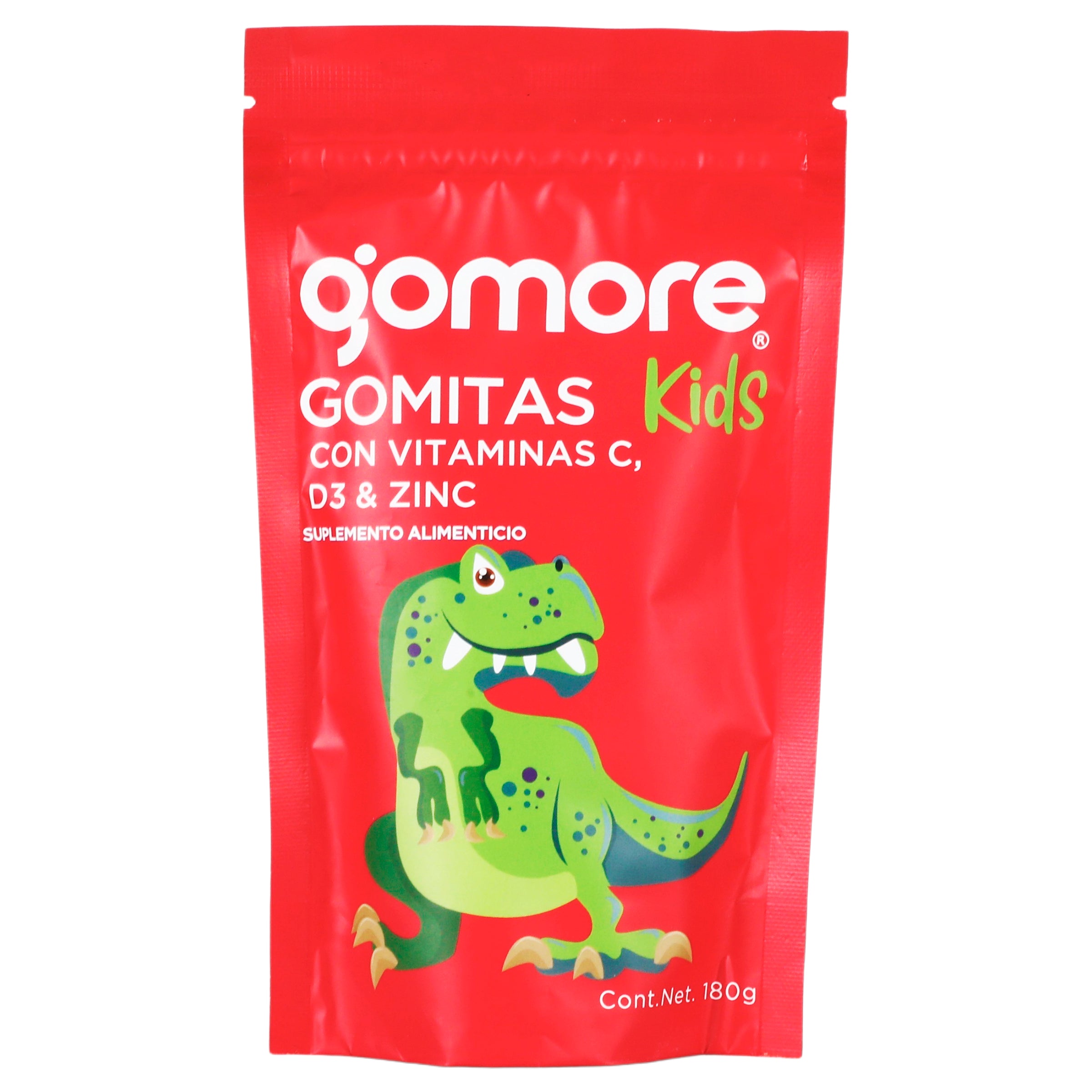 Gomore Gomitas Kids Con Vitaminas C, D3 Y Zinc 180 G Suplemento Alimenticio  7500464678379