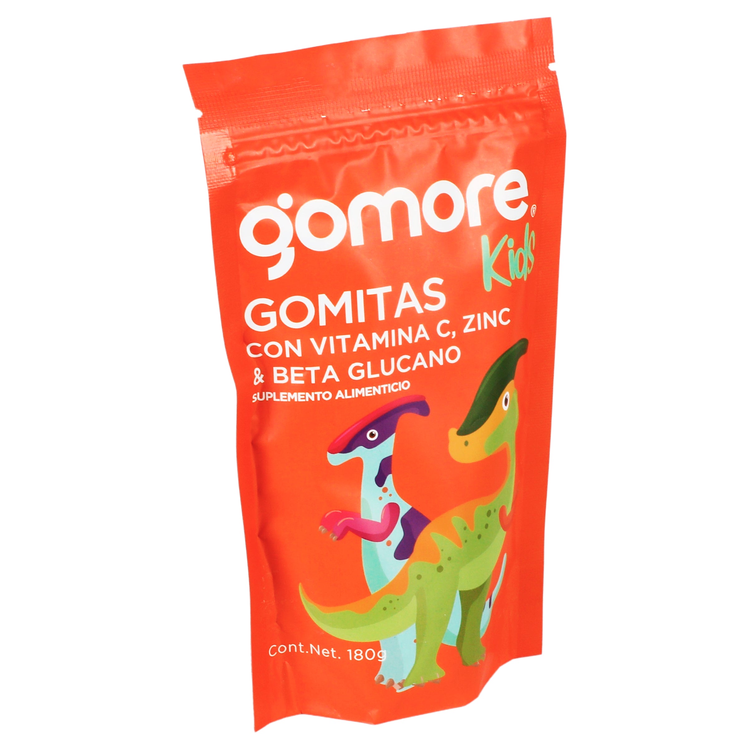 Gomore Gomitas Kids Con Vitaminas C, Zinc & Beta Glucano 180 G Suplemento Alimenticio 7500464678386