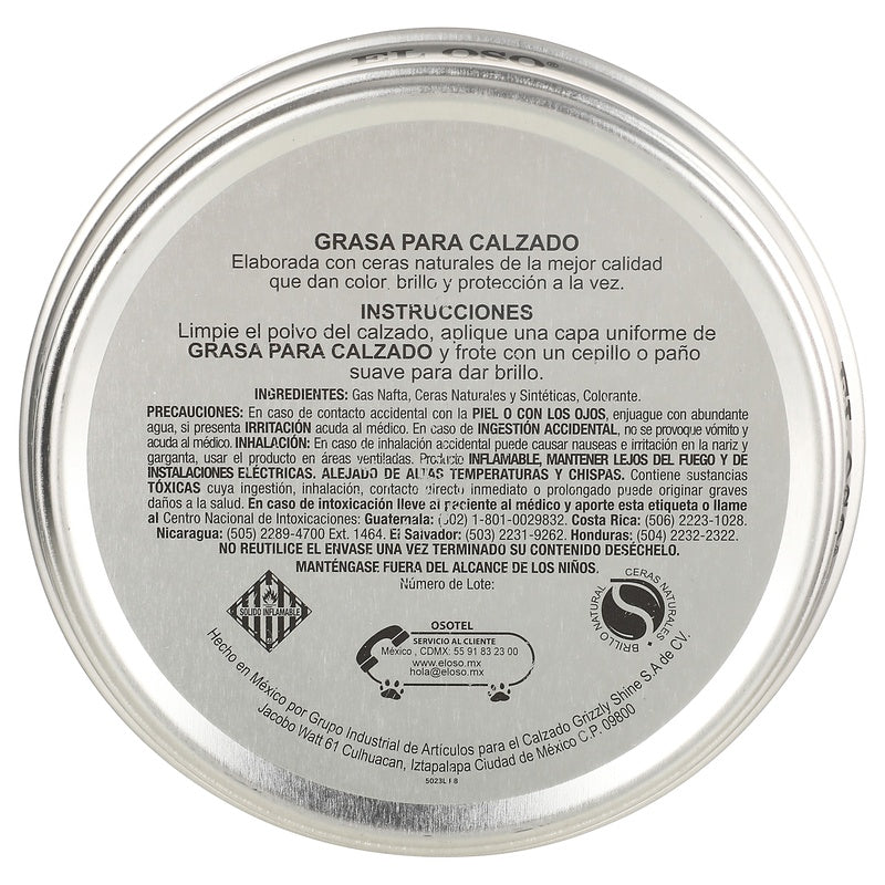 Grasa Crema Cafe Para Calzado Dos En Uno 90 G El Oso 718644080196  perfil 4