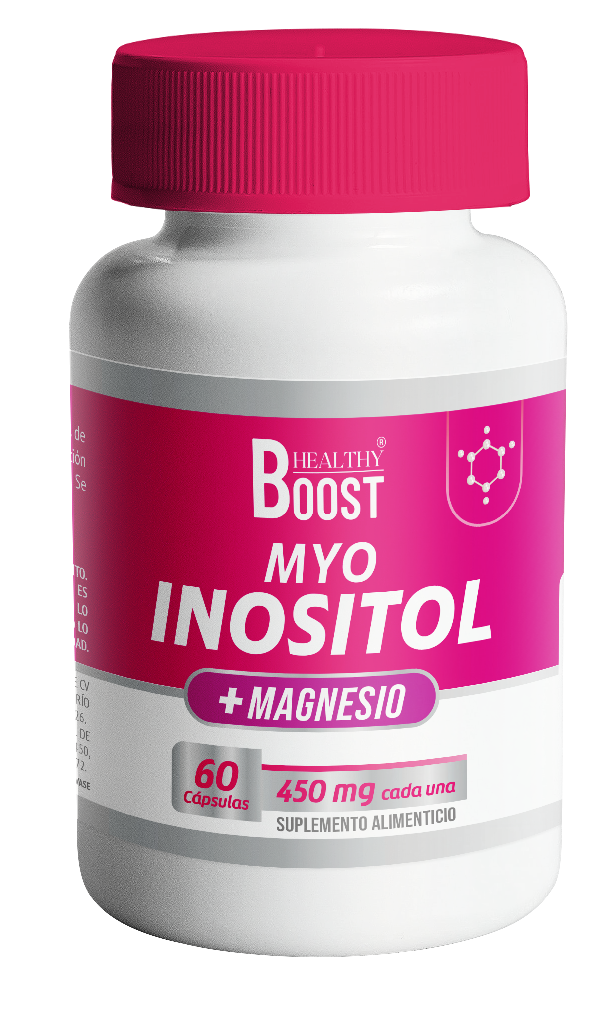 Myo Inositol + Magnesio 450 Mg Con 60 Capsulas Healthy Boost