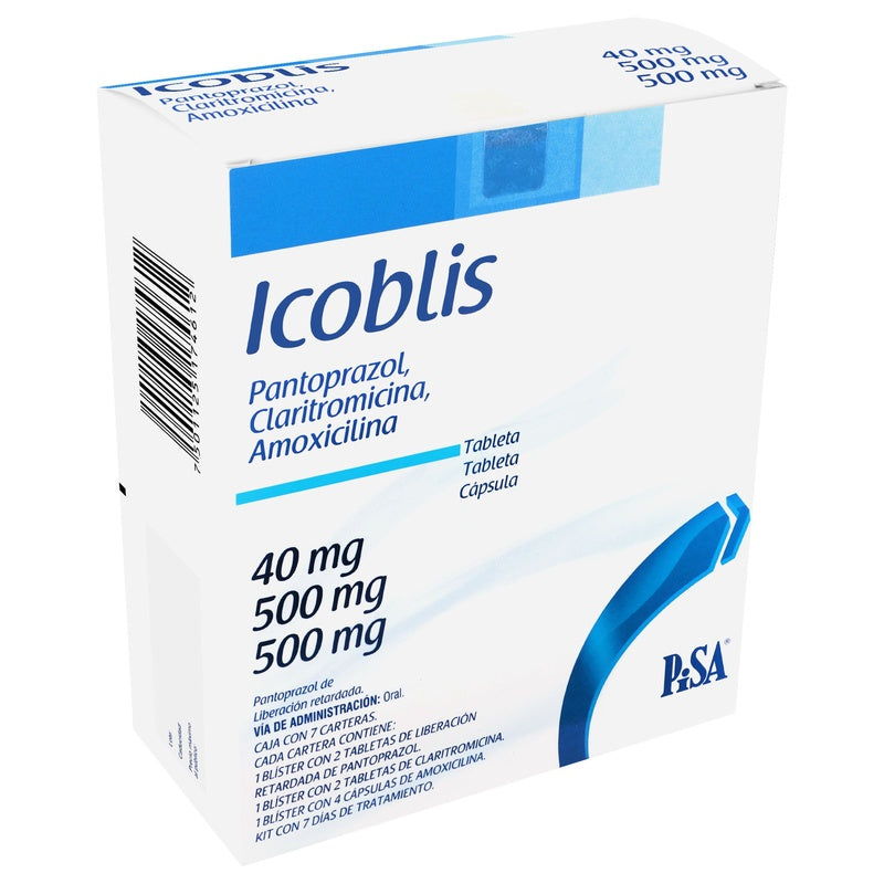Icoblis 40/500/500 Mg Tratamiento 7 Dias 7501125174612  perfil 2
