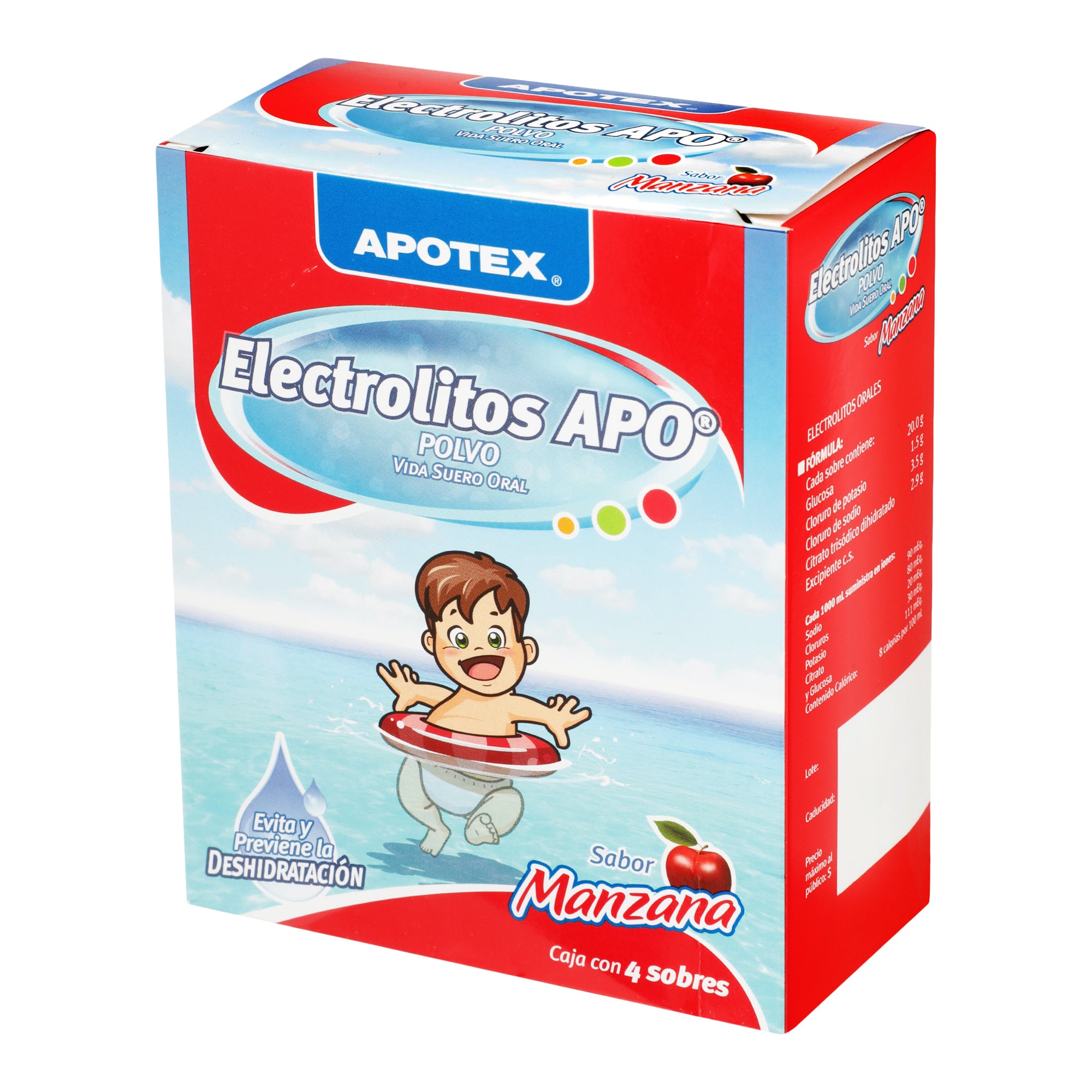 Electrolitos Apo Manzana Con 4 Sobres-2