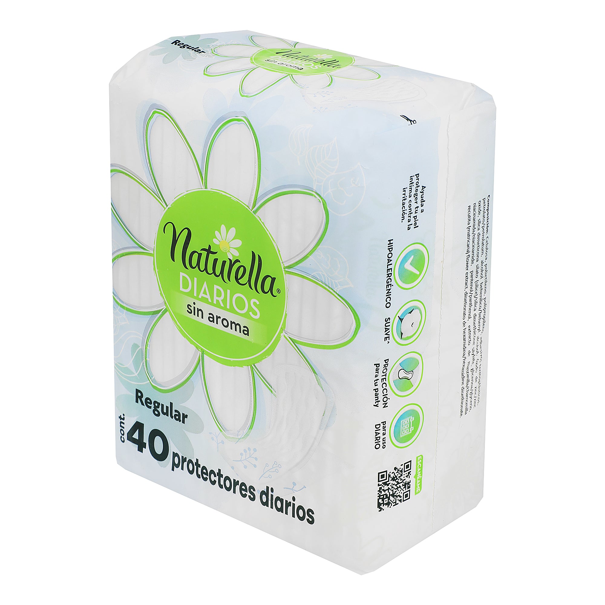 Panty Protector  Naturella Diarios Sin Aroma C/40 Piezas-3