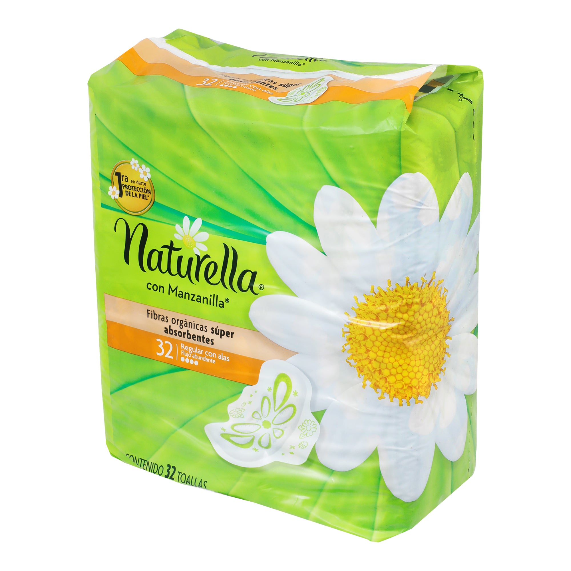 Toallas Sanitarias Natur Manzanilla Reg Con A 32 Piezas-3