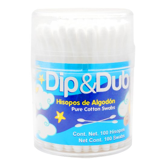 Aplicadores De Algodon Dip & Dub Hisopos Con 100-1