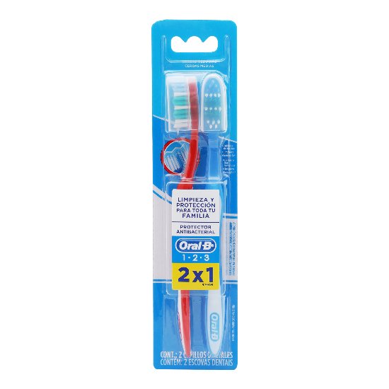 Cepillo Dental Oral-B 1-2-3 35 Mediano 2X1-1