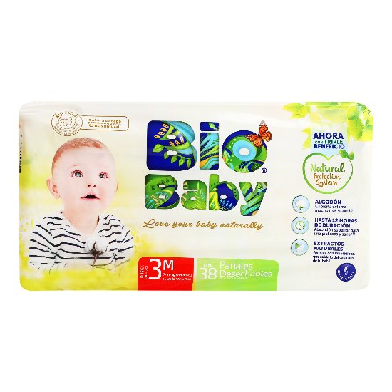 Pañal Bio Baby  Etapa 3 Medida 7-10 Kg C/38 Piezas-1