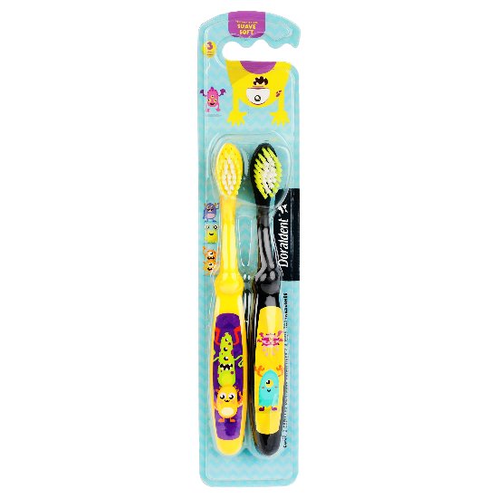 Cepillo Dental Dorald Infantil Monsters Con 2 Piezas-1