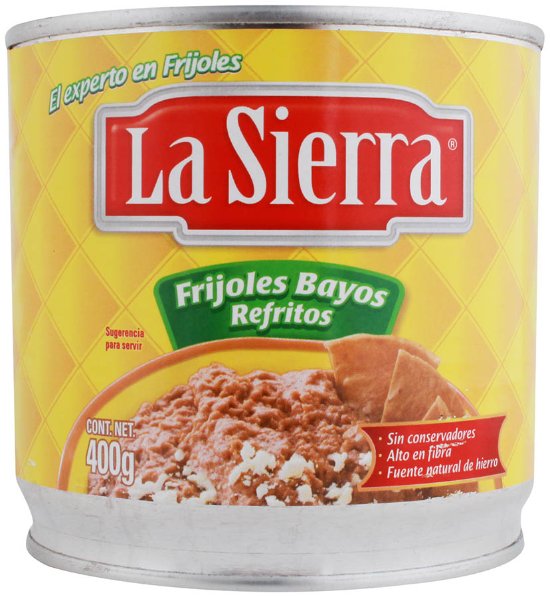 Frijoles Bayos Y Negros Refritos La Sierra 400 G-1