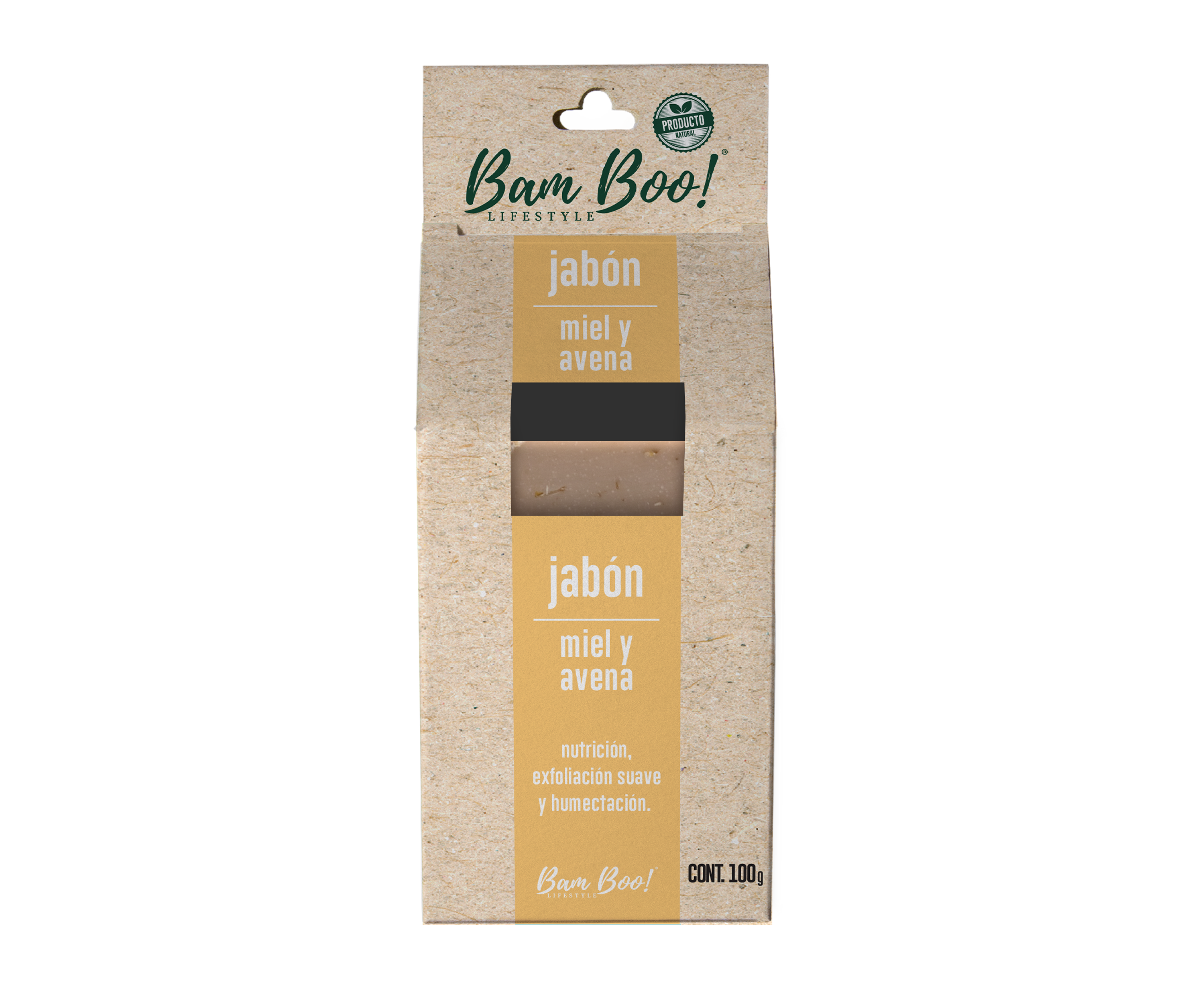 Jabon Bam Boo Lifestyle Miel-Avena 100 G