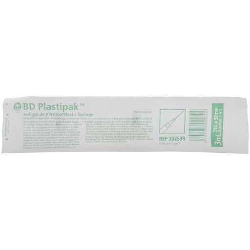 Jeringa Plastipak 3 Ml Verde 21 G X 32 Mm 7501073025394  perfil 5