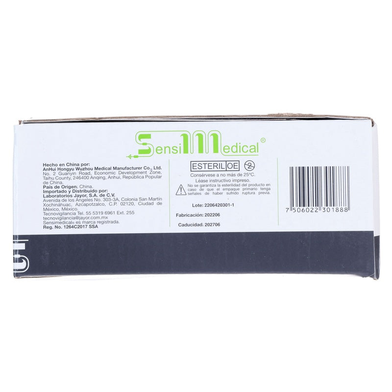 Jeringa Sensimedical 1 Ml Gris 27 G X 13 Mm Con 100 Piezas 7506022301888  perfil 2