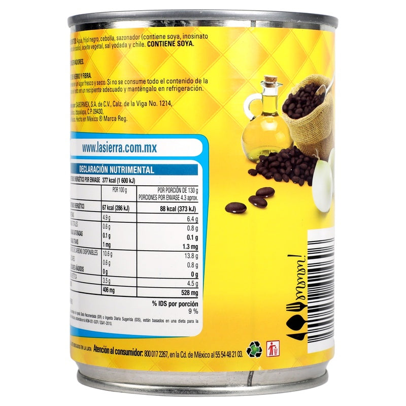 La Sierra Frijoles Negros Enteros 616 G 7501052424606 