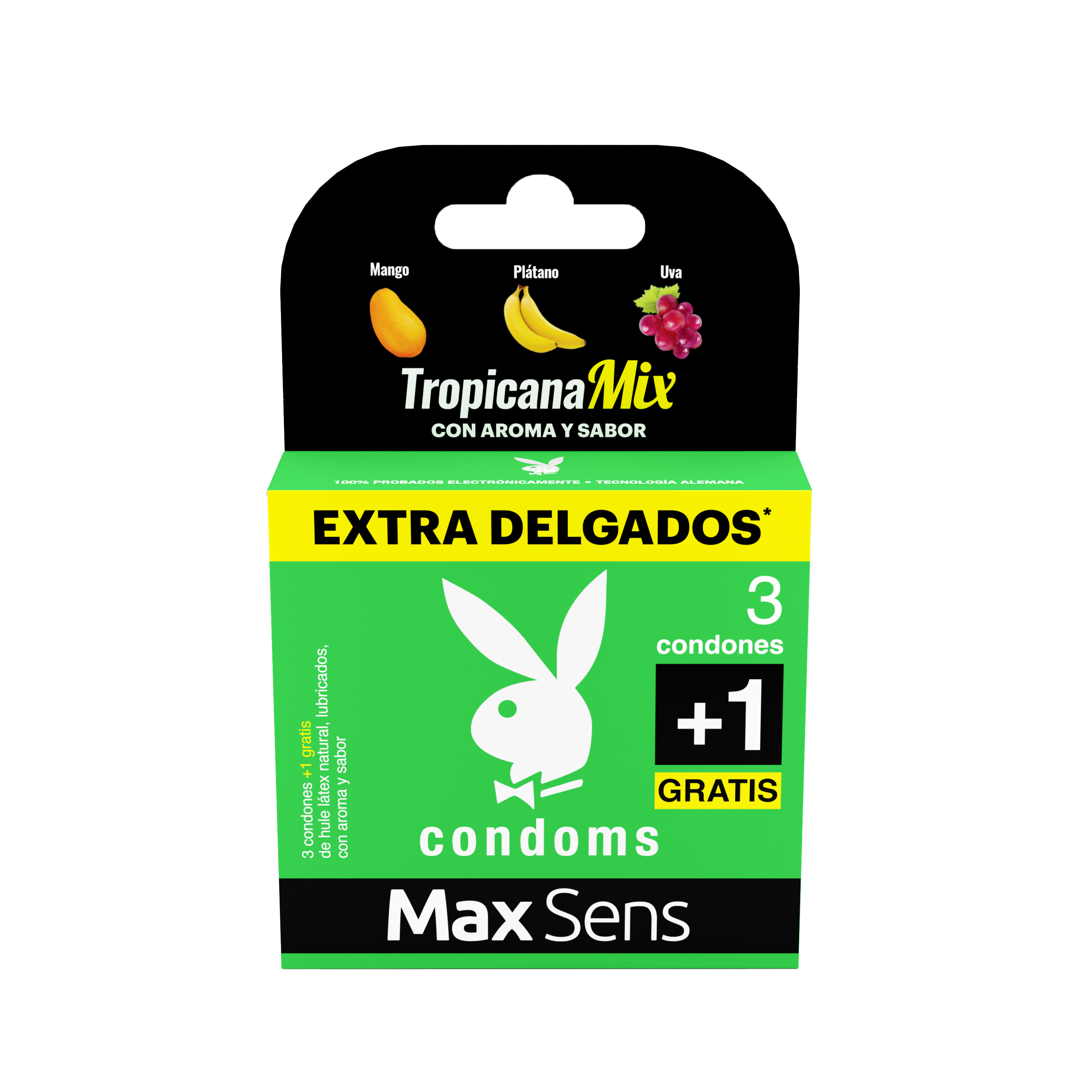 Preservativo Playboy Tropicana Mix Con 3 Piezas