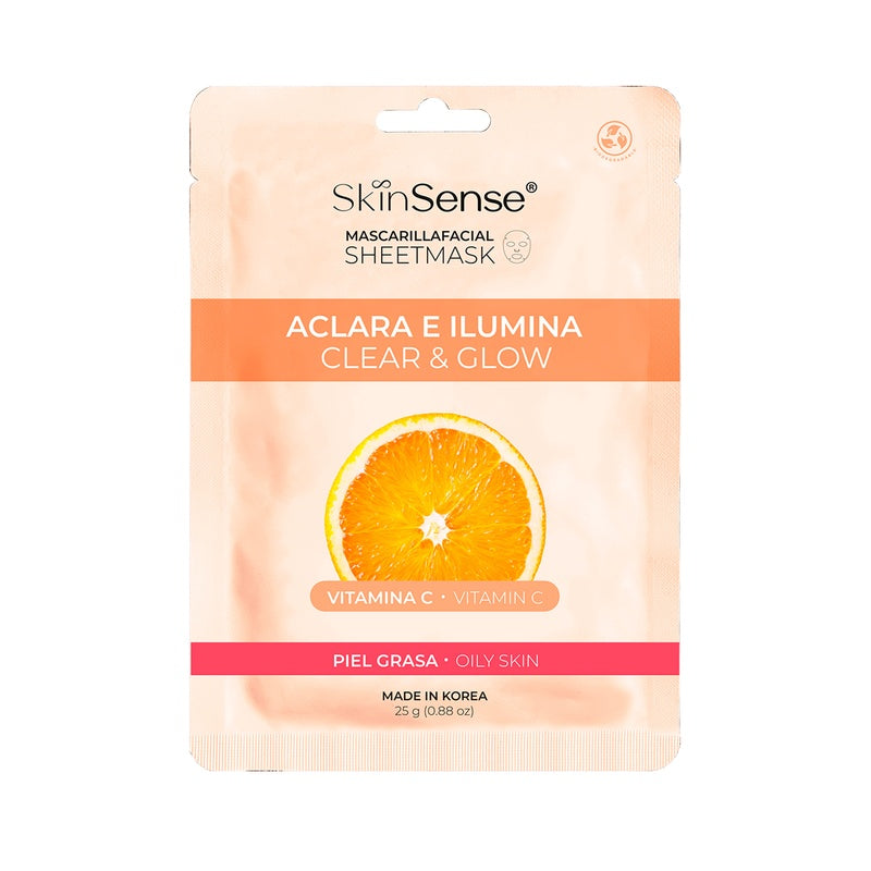 Mascarilla Facial Skin Sense Vitamina C Aclara E Ilumina 25 G 7503020848629 
