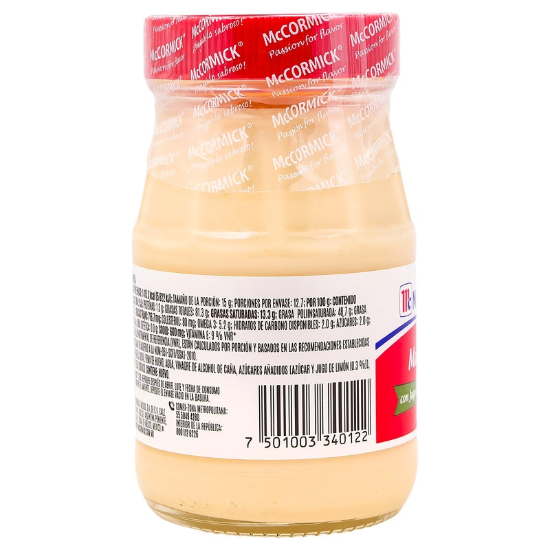 Mayonesa Mccormick 190 G 7501003340122  perfil 2
