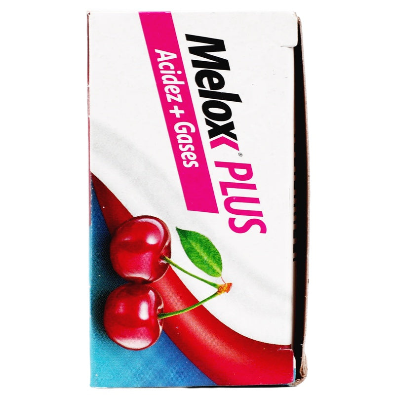 Melox Plus Antigas Cereza Con 30 Tabletas Masticables 7501165002906  perfil 2
