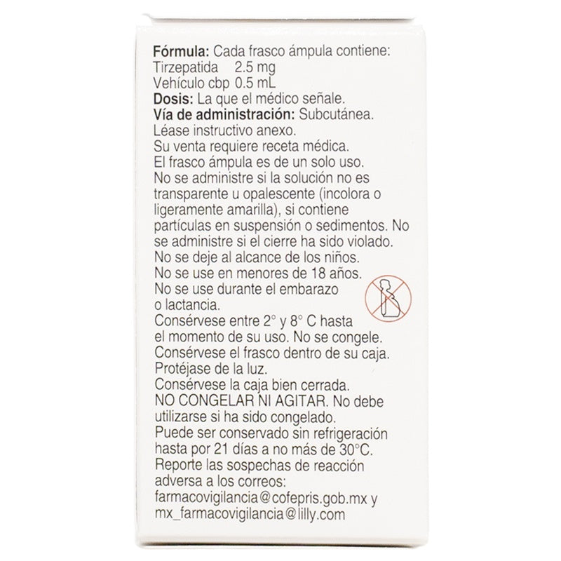 Mounjaro 2.5 Mg Solucion Inyectable Frasco Ampula 0.5 Ml