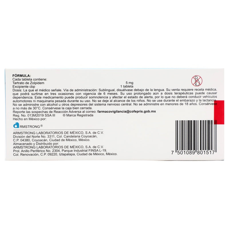Nocte 5 Mg Con 10 Tabletas 7501089801517  perfil 3