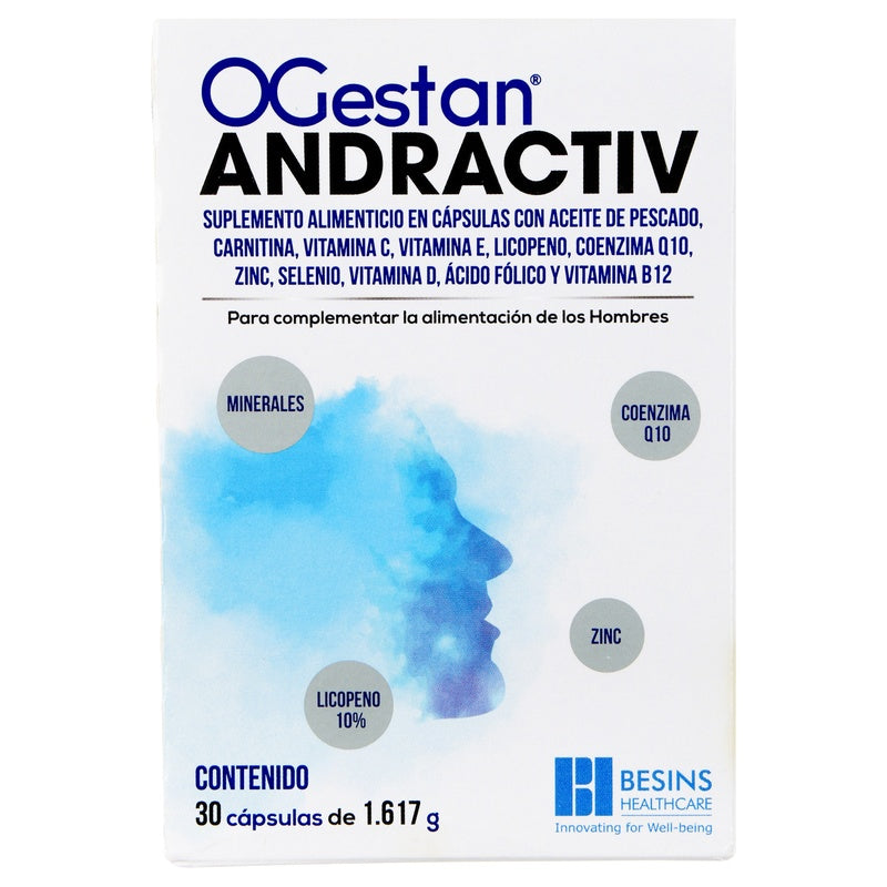 Ogestan Andractiv Suplemento Alimenticio Con 30 Capsulas 3701217201699  perfil 3