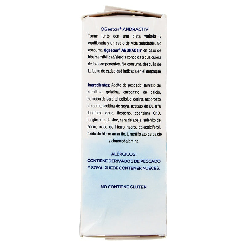 Ogestan Andractiv Suplemento Alimenticio Con 30 Capsulas 3701217201699  perfil 7