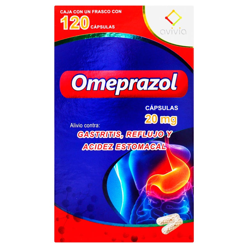 Omeprazol 20 Mg Con 120 Capsulas Avivia 7502216803817 