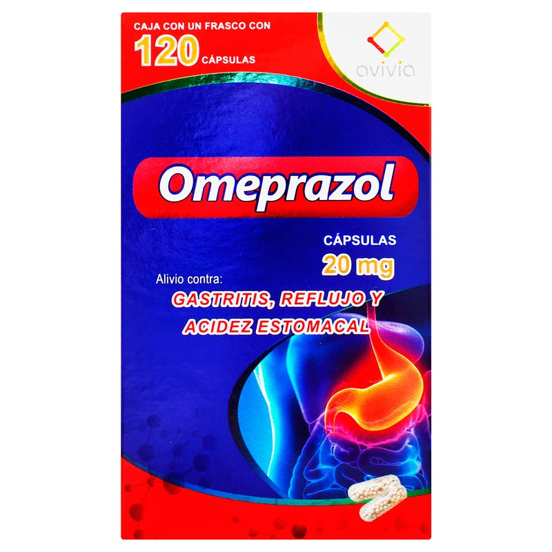 Omeprazol 20 Mg Con 120 Capsulas Avivia 7502216803817  perfil 6
