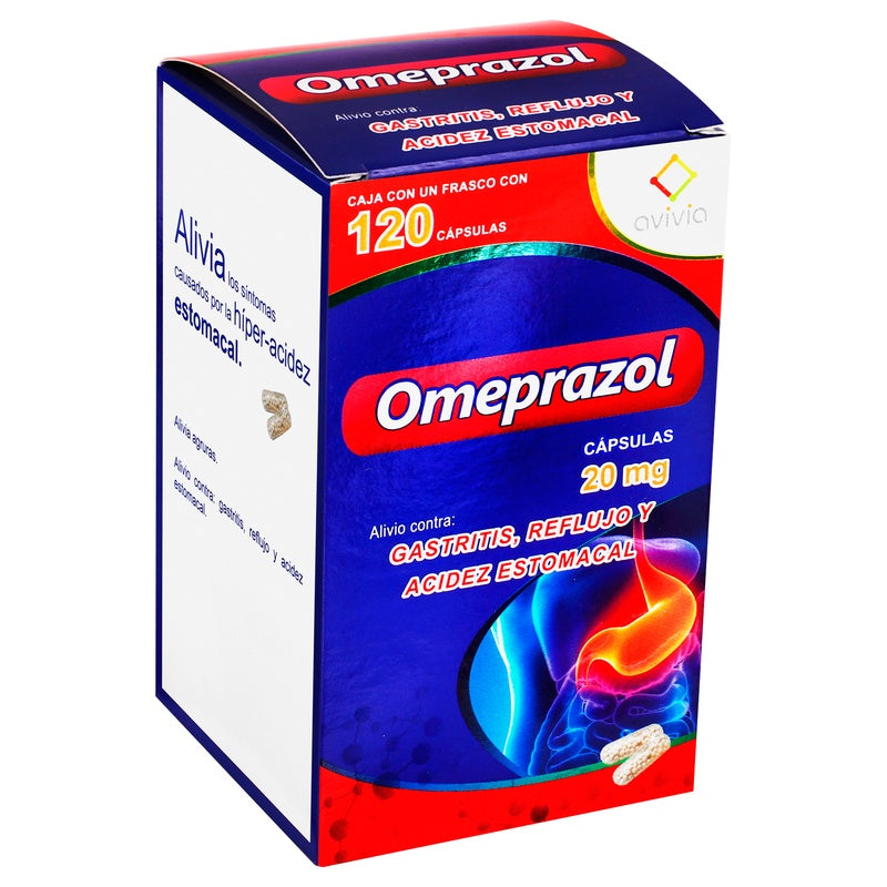 Omeprazol 20 Mg Con 120 Capsulas Avivia 7502216803817  perfil 7