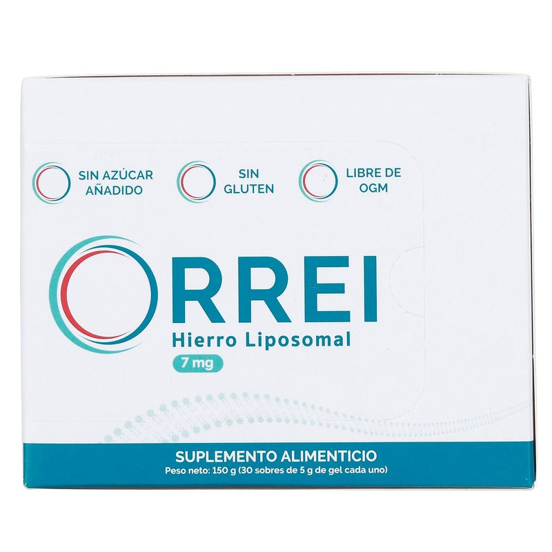 Orrei 7 Mg Suplemento Alimenticio Con 30 Sobres Gel 5 G 7502209710559  perfil 2
