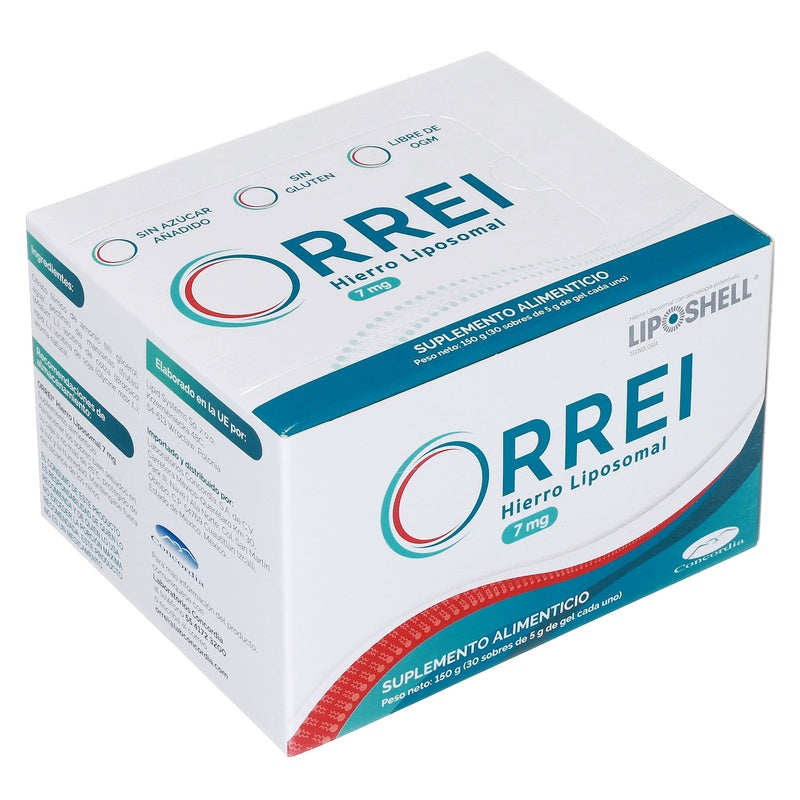 Orrei 7 Mg Suplemento Alimenticio Con 30 Sobres Gel 5 G 7502209710559  perfil 3