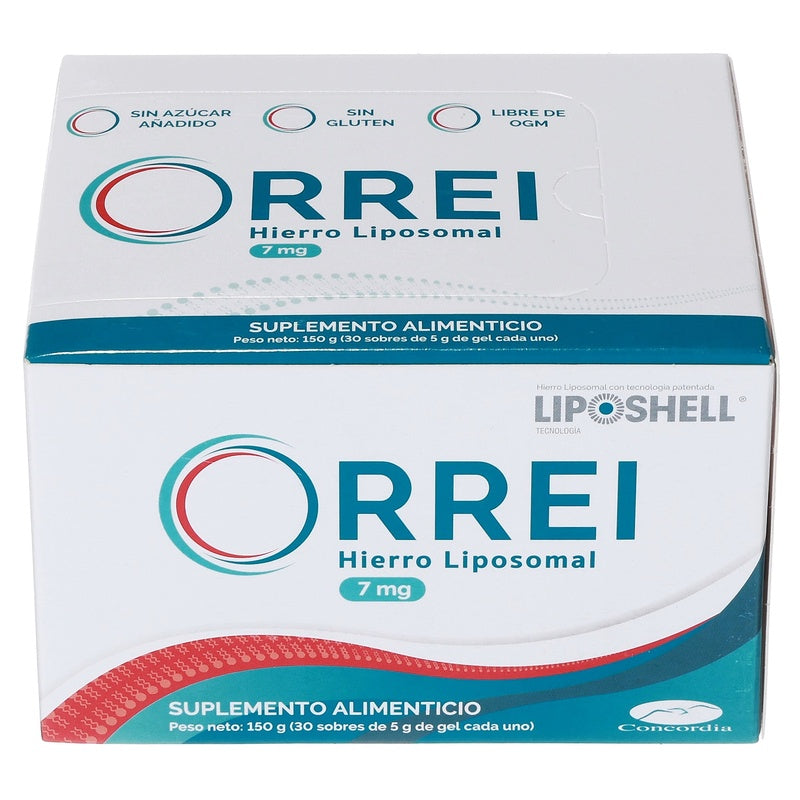 Orrei 7 Mg Suplemento Alimenticio Con 30 Sobres Gel 5 G 7502209710559  perfil 6