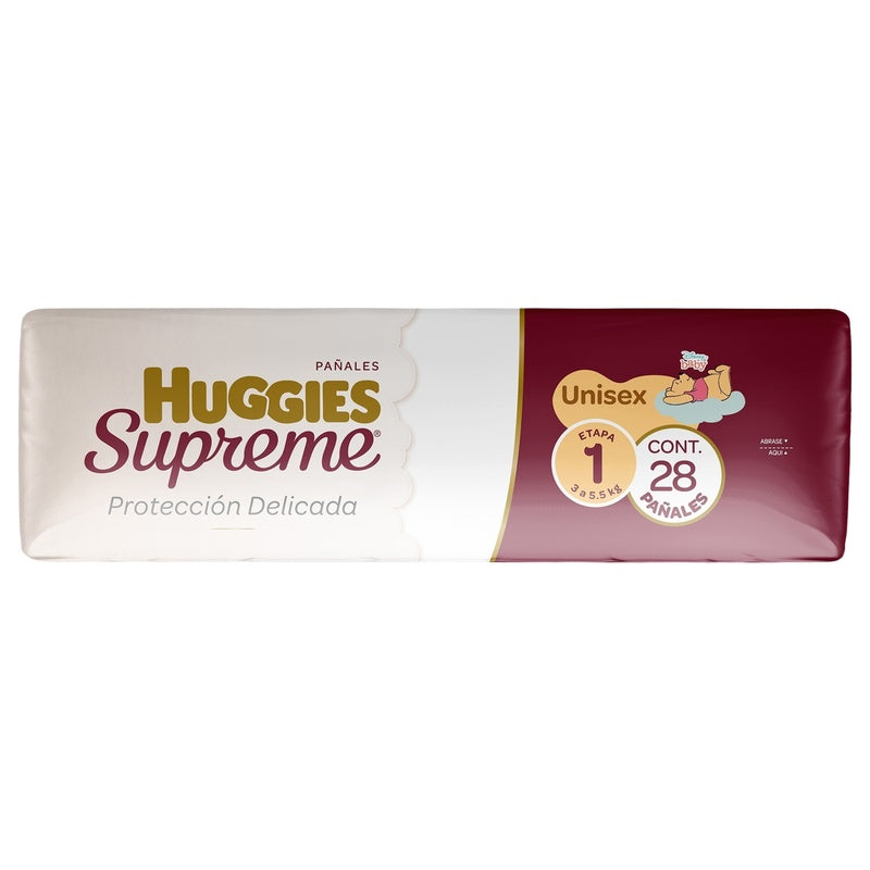 Pañal Huggies Supreme Etapa 1 Unisex Con 28 7506425651016  perfil 3